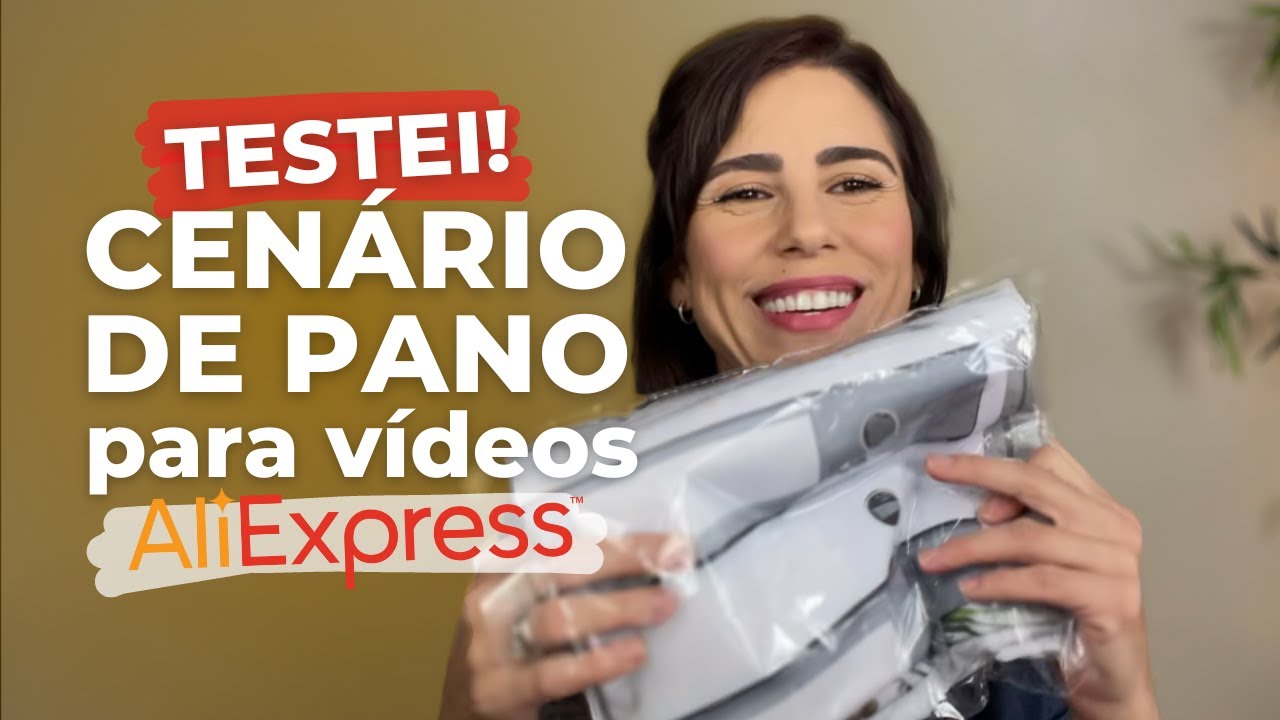 Cenário fácil para gravar vídeos: testei cenário de tecido da Aliexpress. Será que vale a pena?