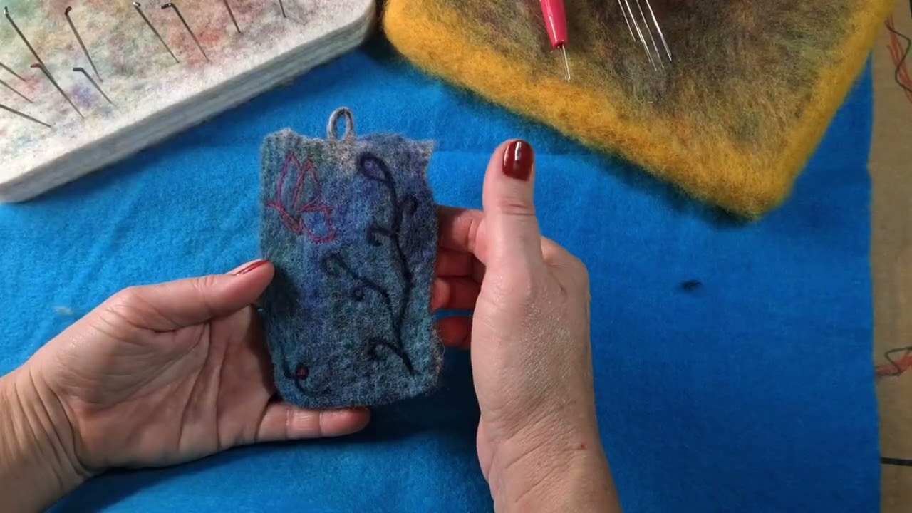 Different varieties of fabric  used for needle felting 