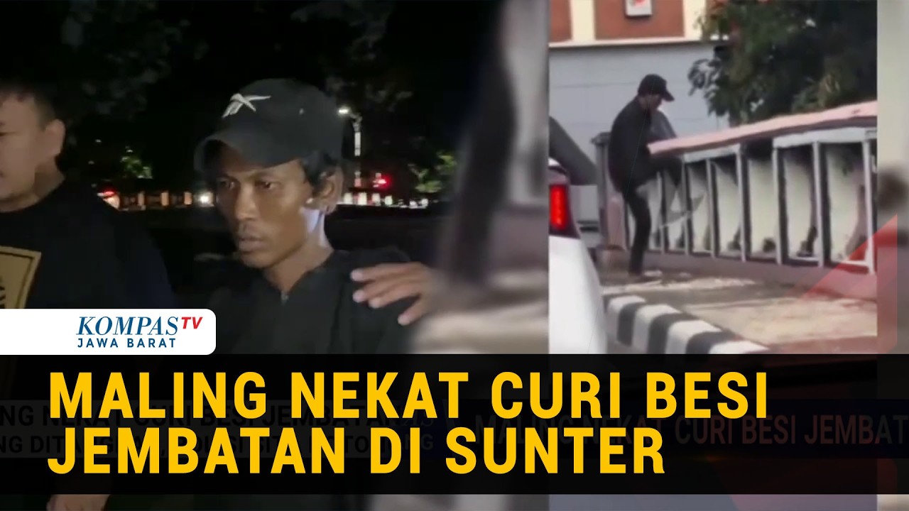 Maling Besi Jembatan di Sunter Ditangkap, Sisa Potongan Besi Disita