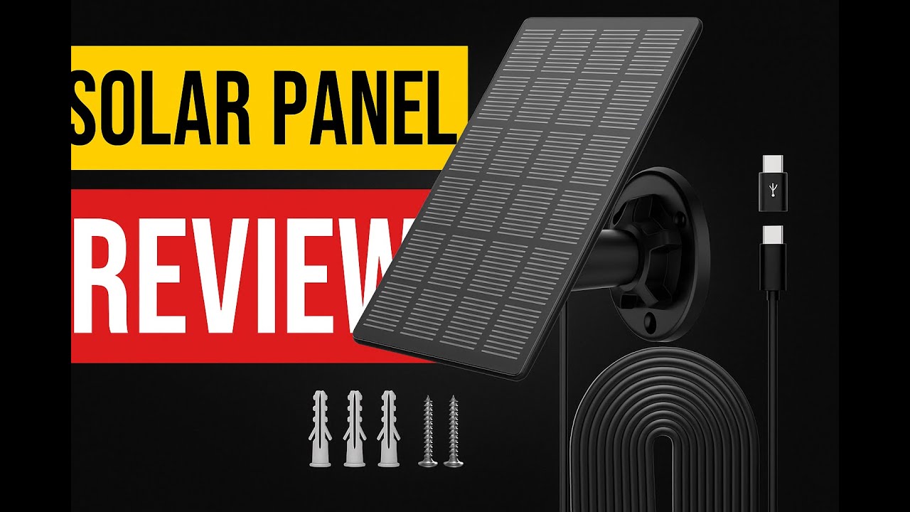Review - Solar Panel for Outdoor Camera, IP66 Waterproof Solar Charger, Continuous Solar