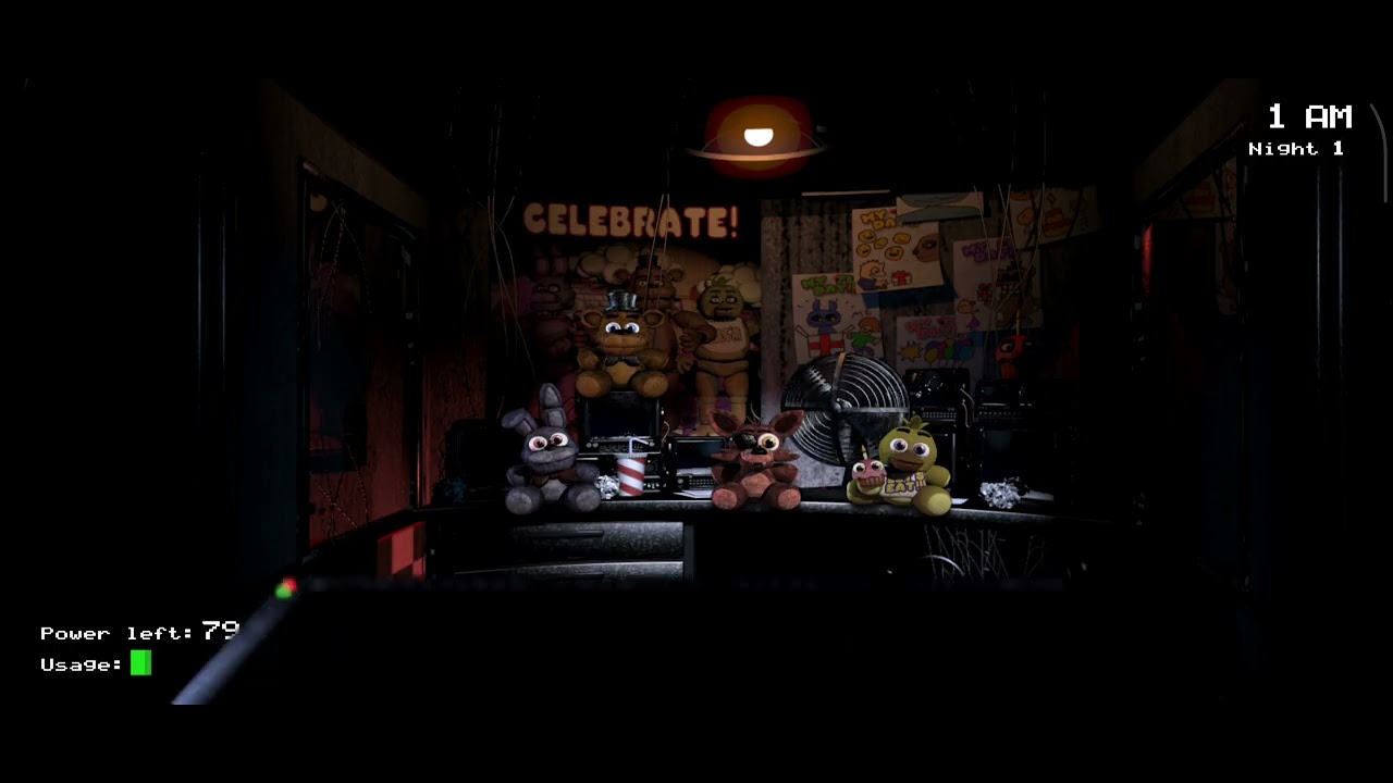 #fnaf#прохожу 1 ночь в 1части фнафа