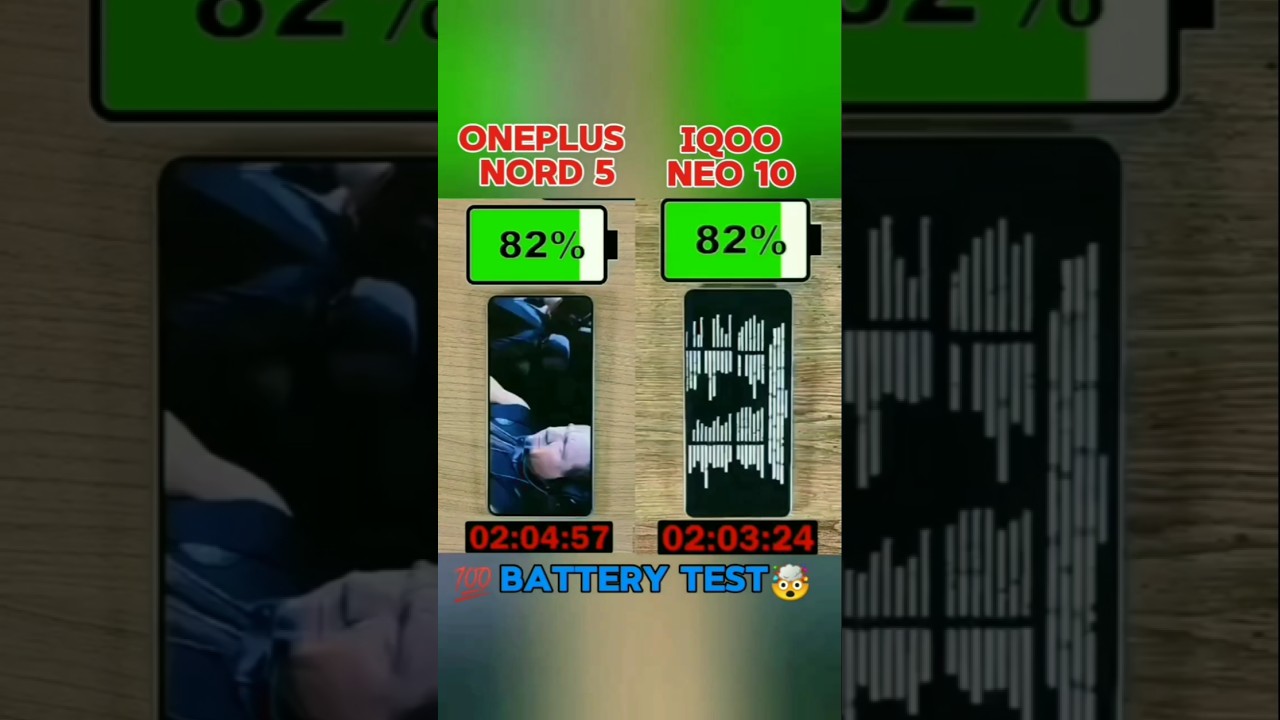 oneplus nord 5 vs iQOO neo 10 battery 🔋 test 🤯#oneplusnord5 #iqooneo10 #oneplusnord5 #iqooneo10