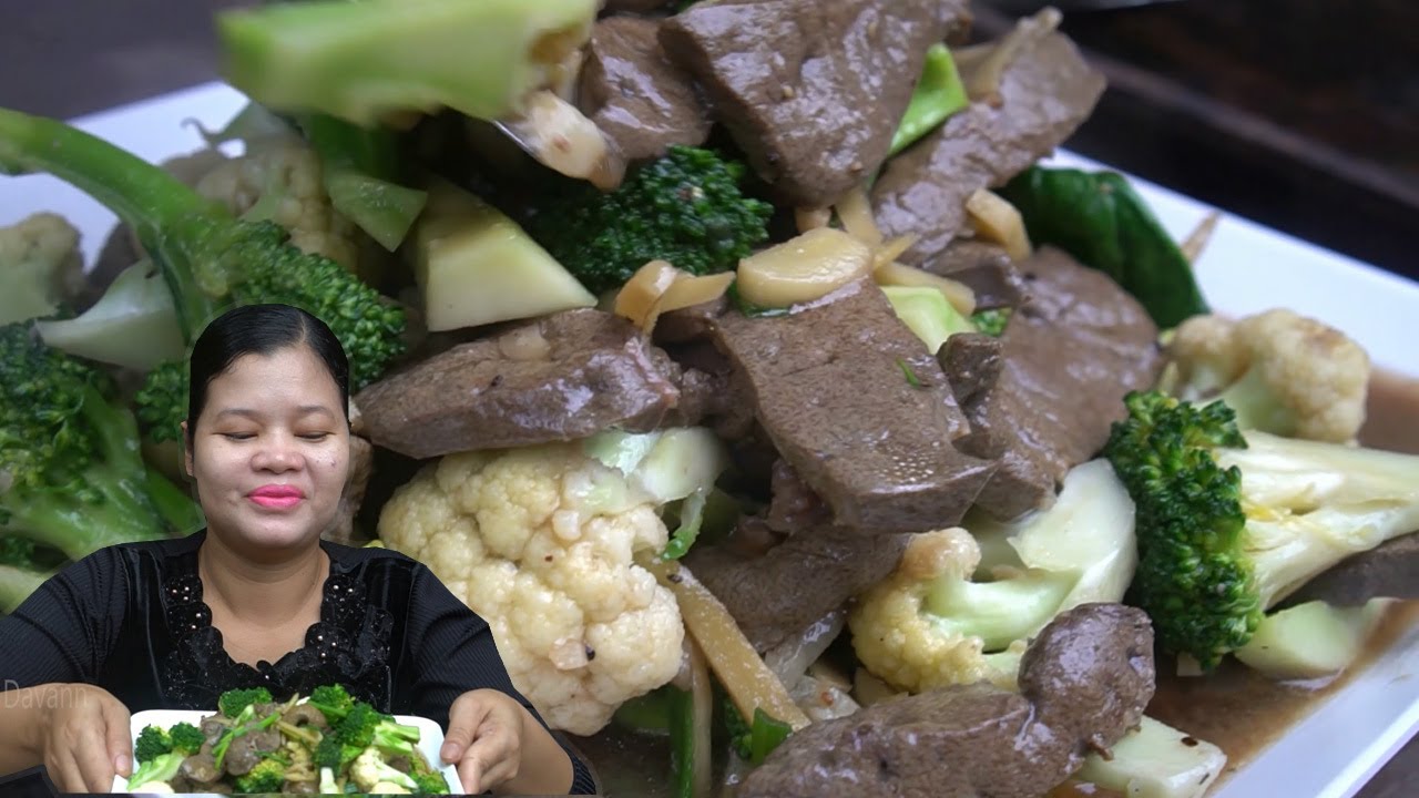 Cooking stir fry cow liver with broccoli recipe -  Simple cooking channel