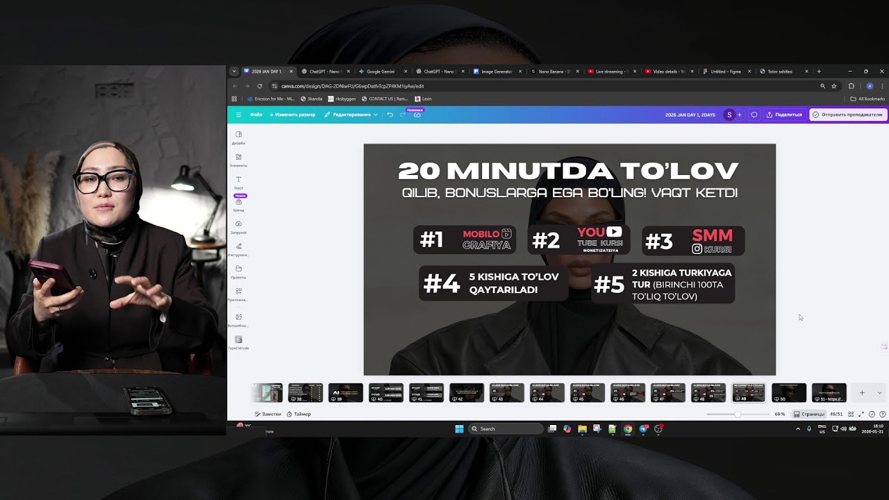1-KUN:AI BILAN RASM VA VIDEO QILIB $1,000 DAROMAD TOPISH