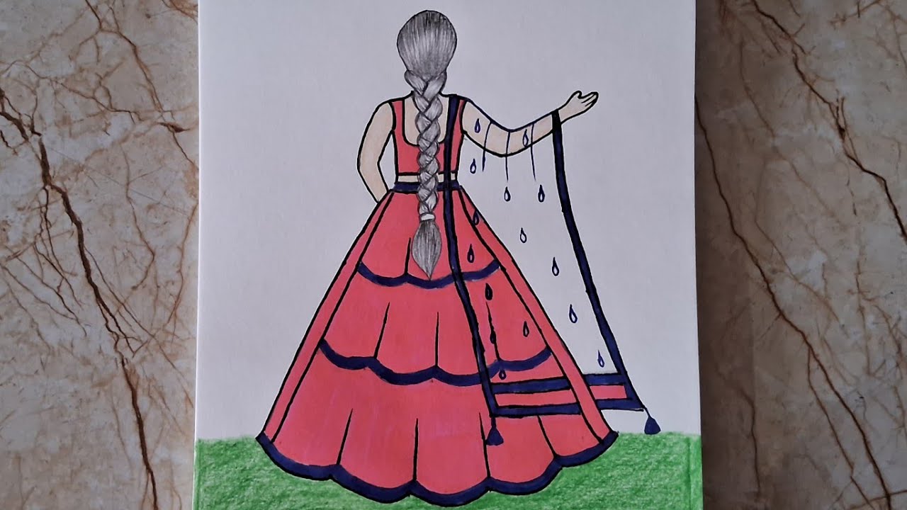 Easy girl drawing step by step Beautiful girl #viral #trending #art 