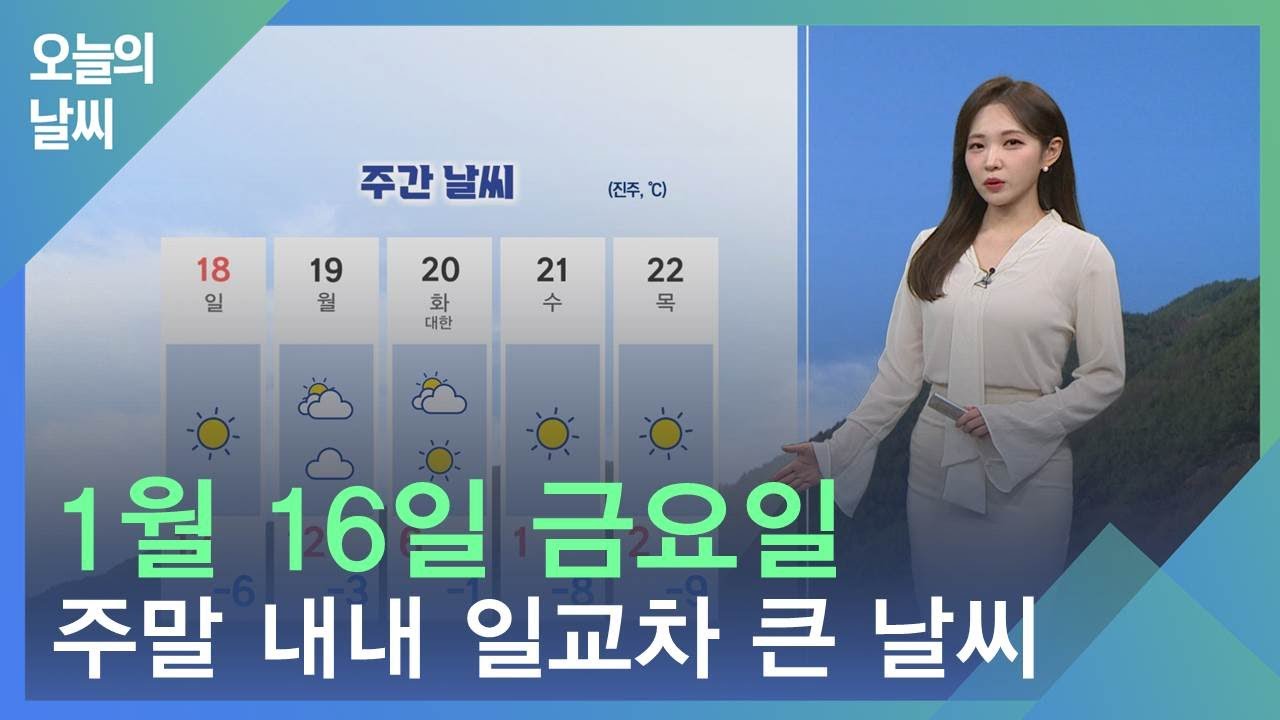[날씨] 1월 16일 금요일_주말 내내 일교차 큰 날씨