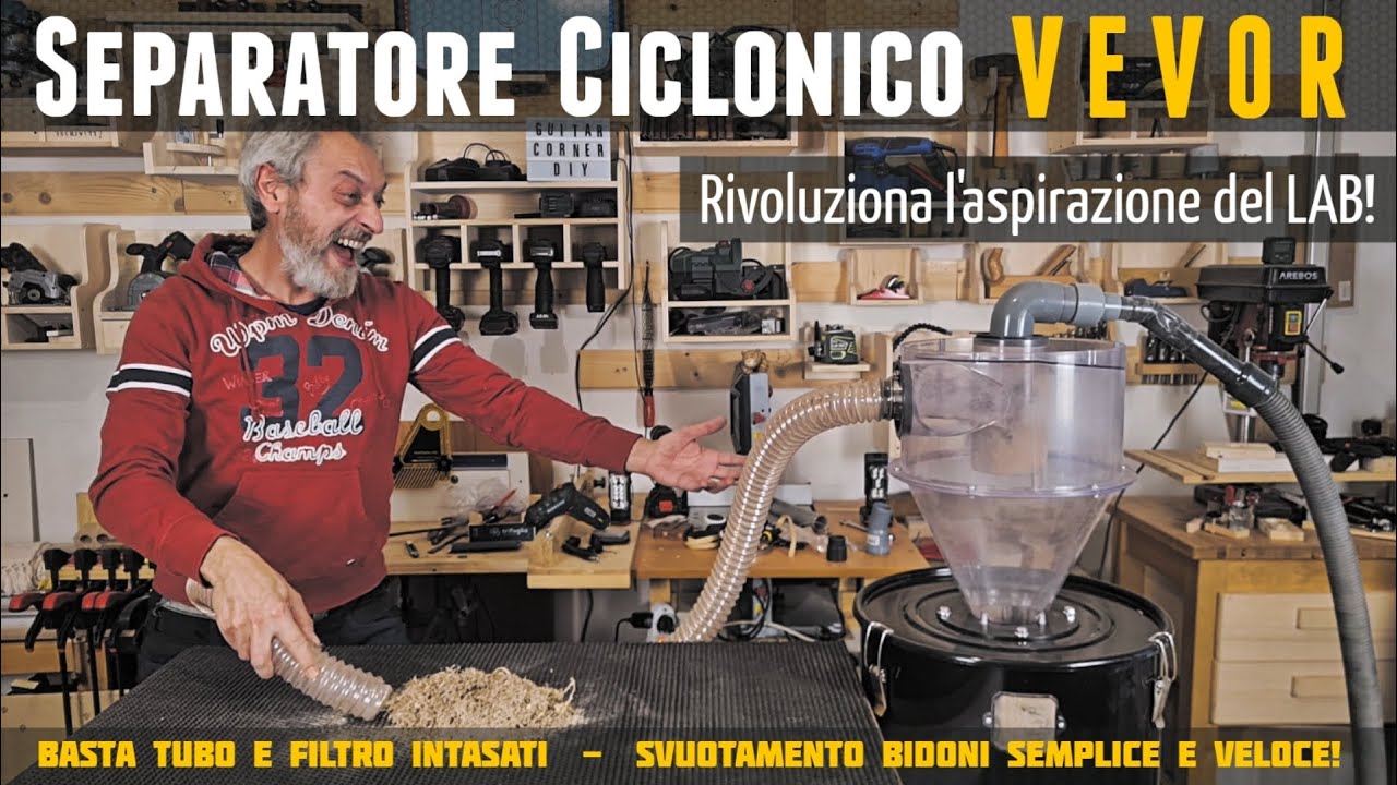 SEPARATORE CICLONICO VEVOR - Trasforma il tuo Aspiratore in un Sistema di Aspirazione Professionale!