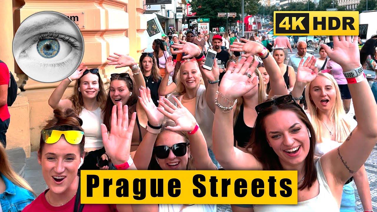 Prague, Czech Republic 4K Walk: Wenceslas and Old Town Squares, People's kind reactions 🇨🇿 HDR ASMR