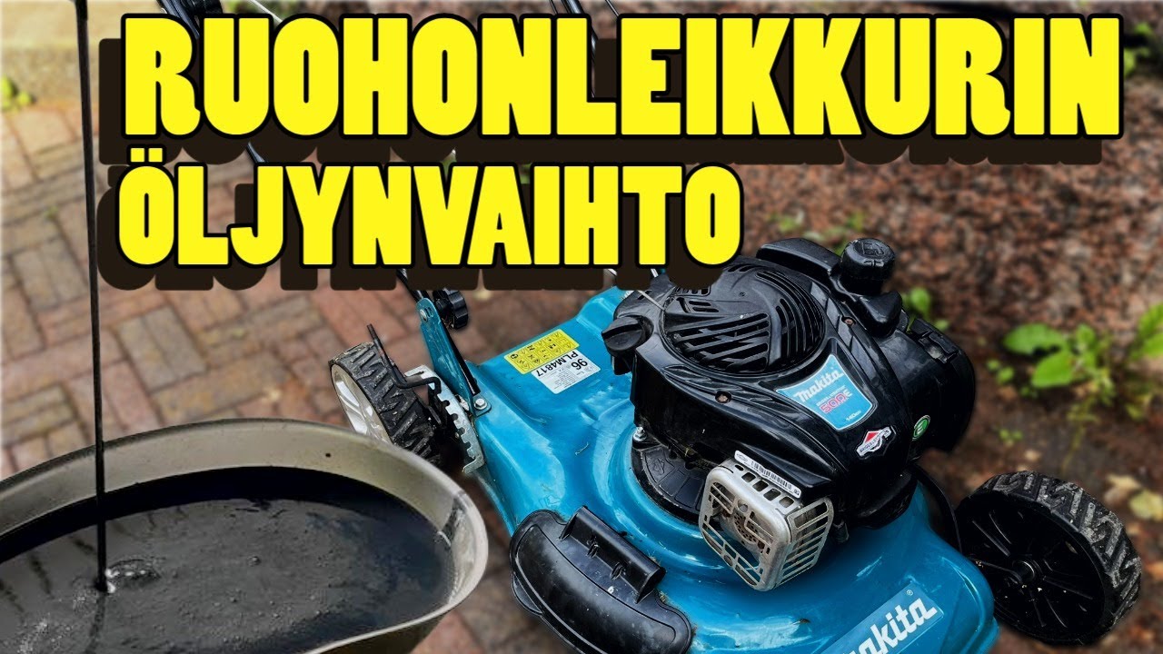 Ruohonleikkurin öljynvaihto