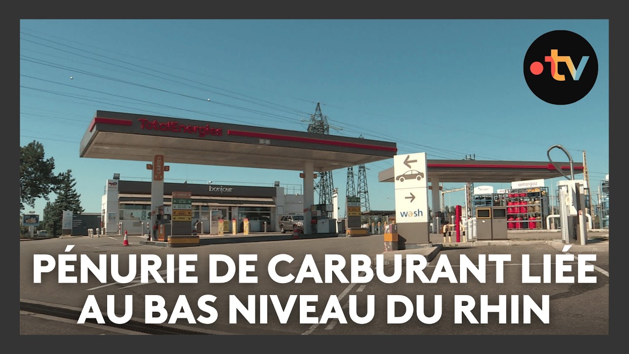 Une p&eacute;nurie de carburant en Alsace li&eacute;e au bas niveau du Rhin
