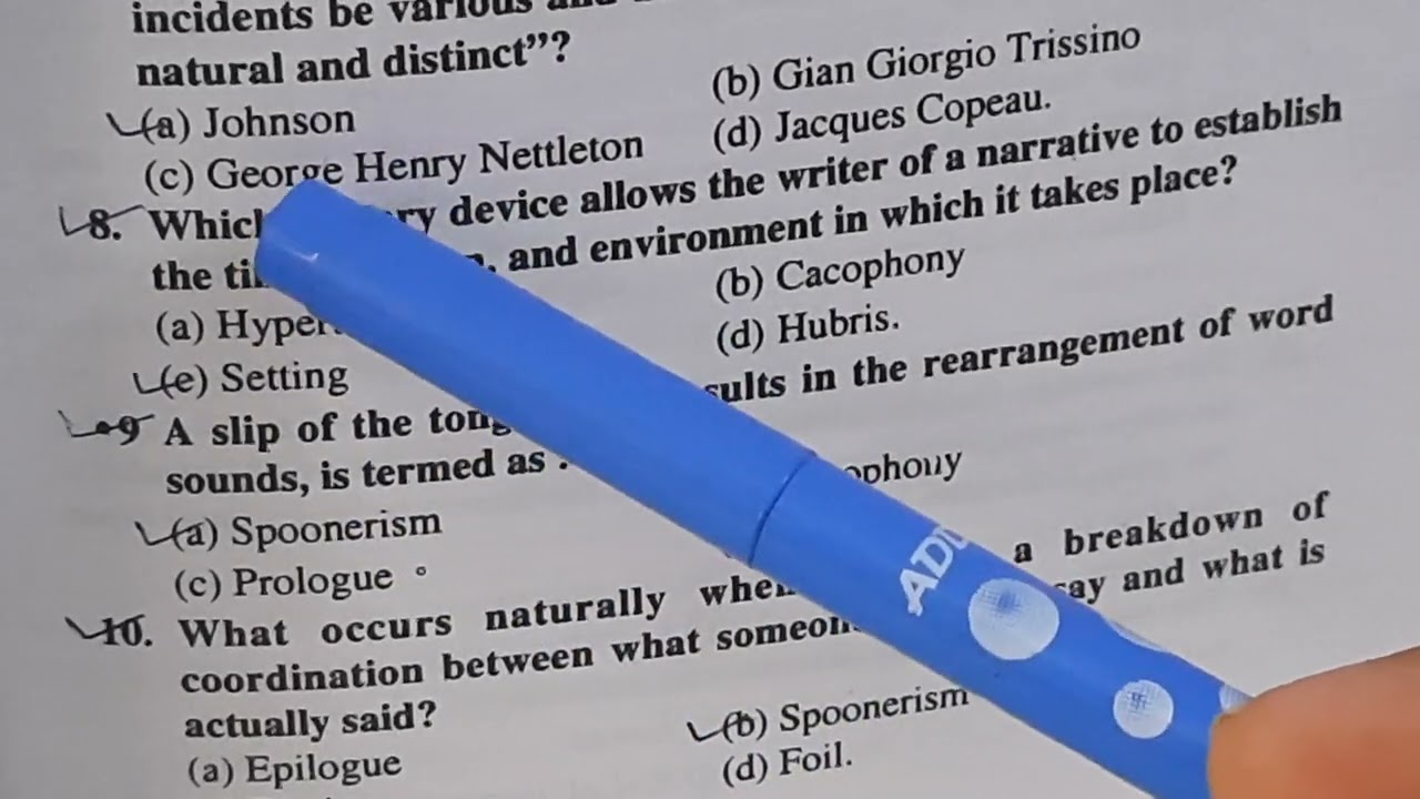 most important MCQs (objective type questions) on literary terms of drama, part 2nd (unit 4th)