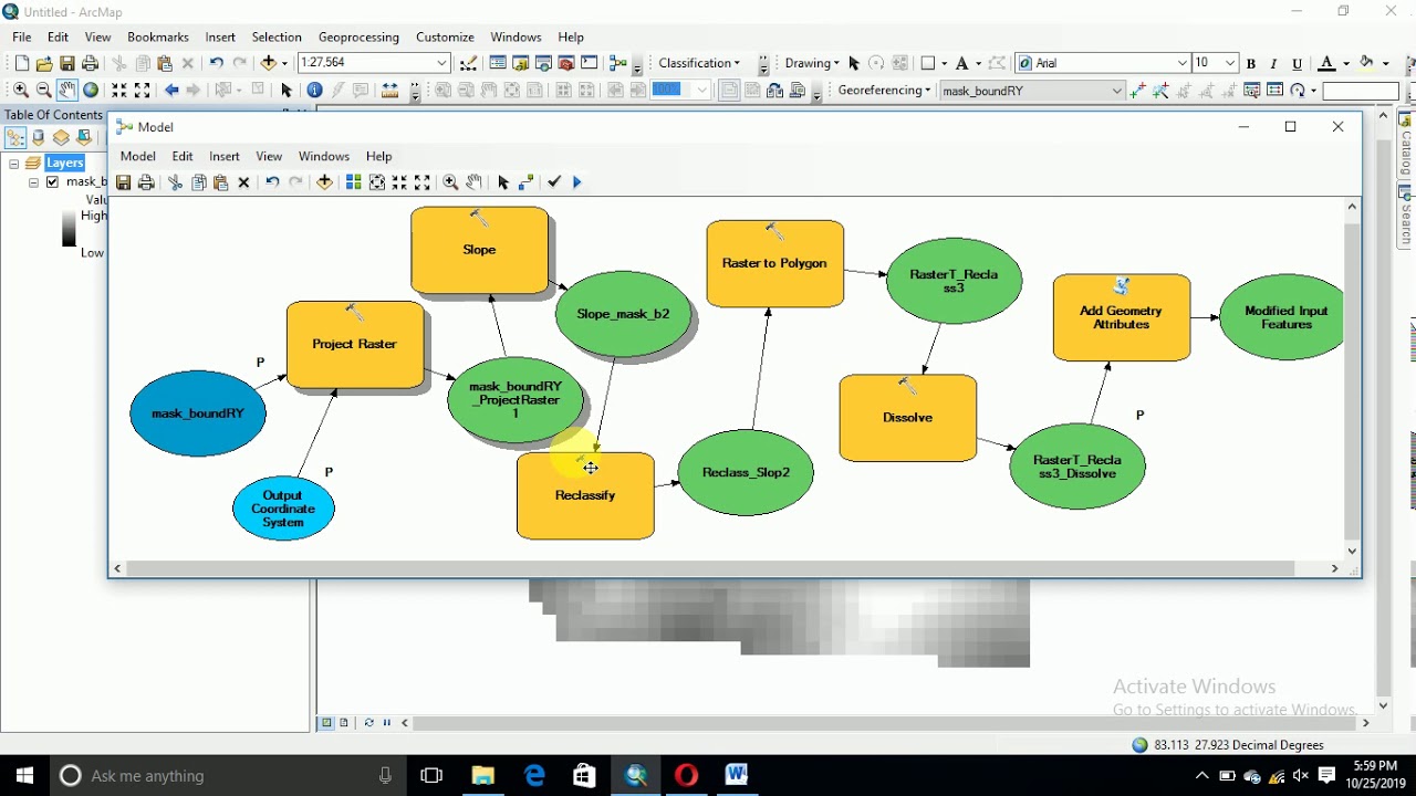 How to build a model in Arc map/ slope model building process ??