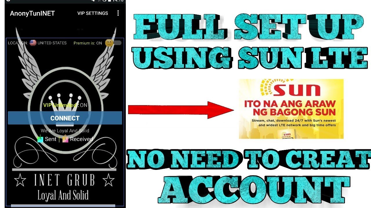 FREE INTERNET UPDATE|SUN LTE|USING ANONYTUN INET