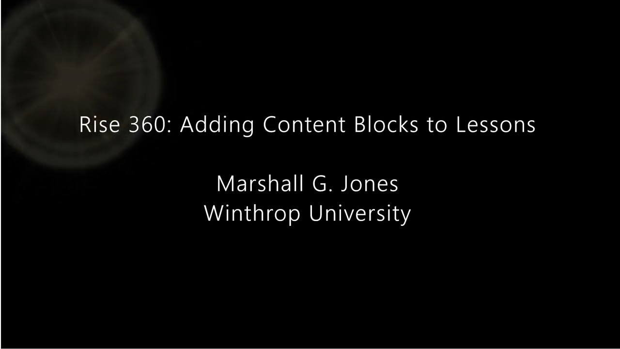 Rise 360: Adding Content Blocks to Lessons