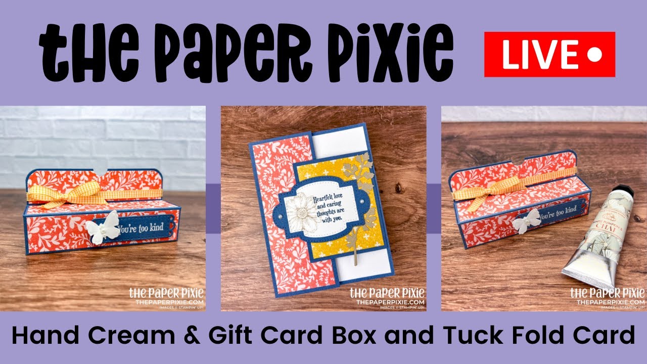 🔴 В ПРЯМОМ ЭФИРЕ! с The Paper Pixie — Крем для рук и подарочная коробка, а также открытка с загну...