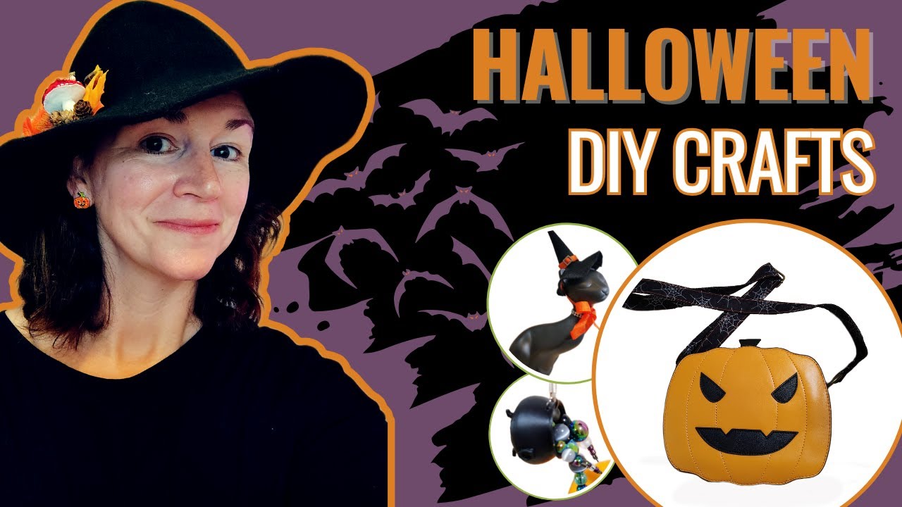 Crafting Halloween Magic: Thrift Flip Bag, Cauldron Earrings & Witchy Cat Hat