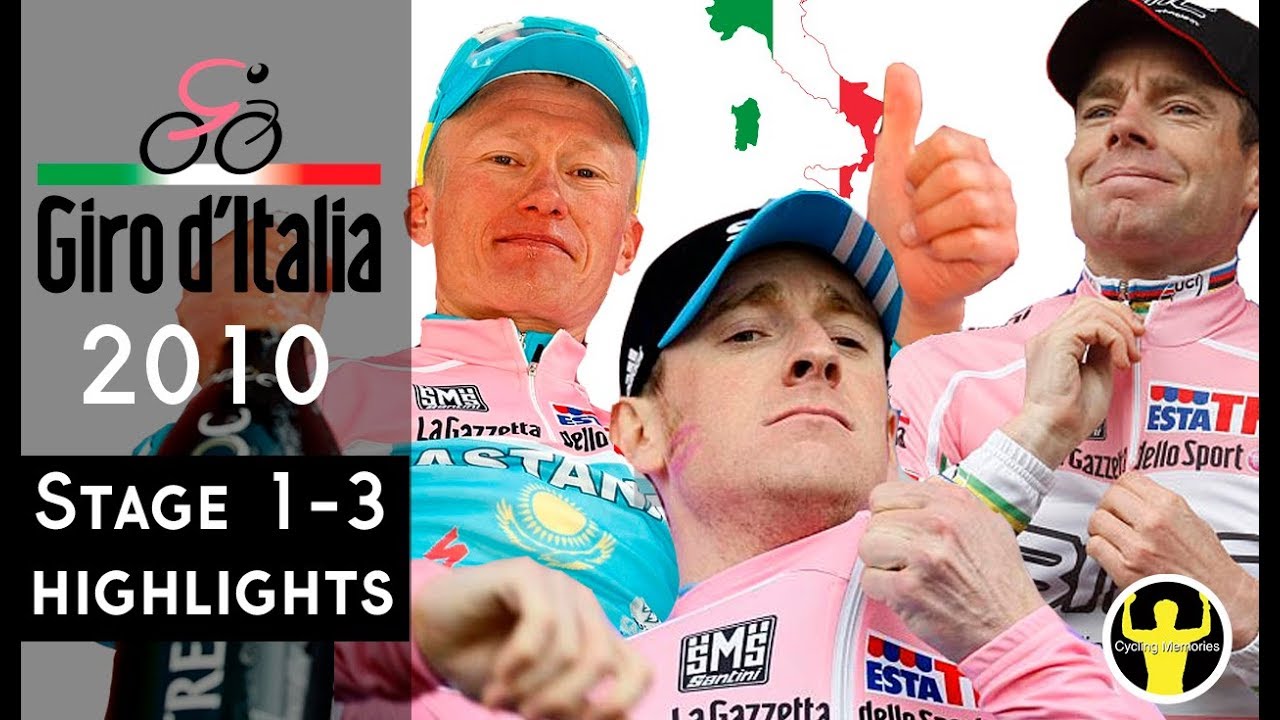 Giro d'Italia 2010 - stage 1-3 (Highlights) - Wiggins, Evans & Vinokourov in pink