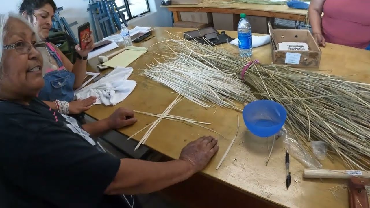 Forming a Basket, Traditional Basketry, Tohono O'odham Community College, 2 September 2023, GX010001