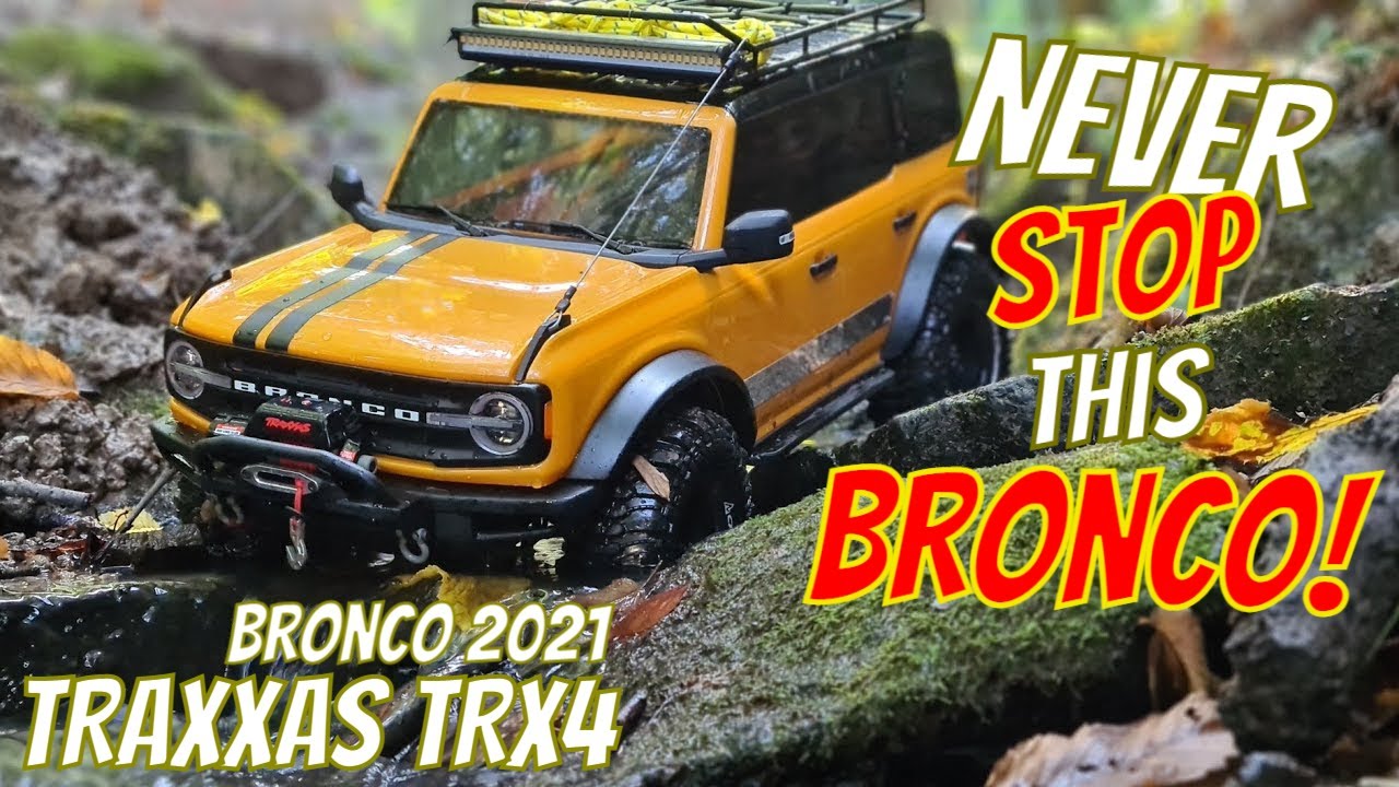 TRX4 Bronco vs Rocky River. Big splashes all sides. NEW Louise Tires on TRX4 Bronco fights the River