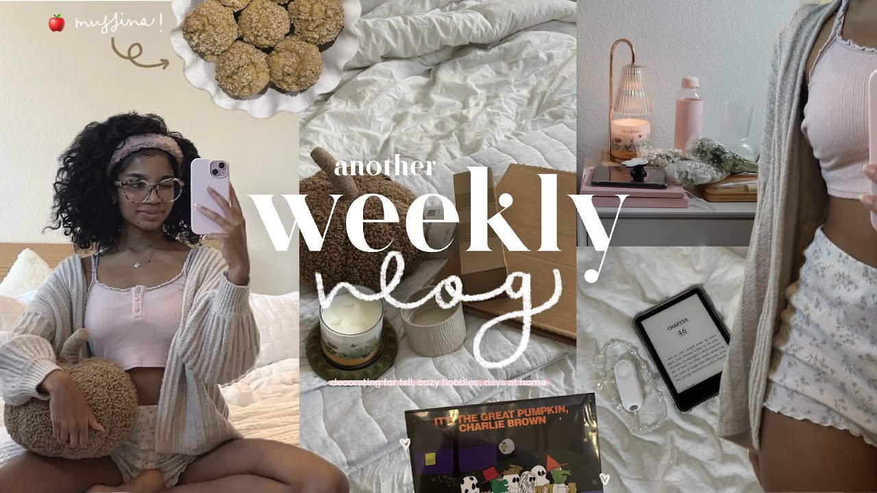 weekly vlog 🍂🍎📖 — decorating for fall, bake with me, a target trip, days at home, cozy hobbies