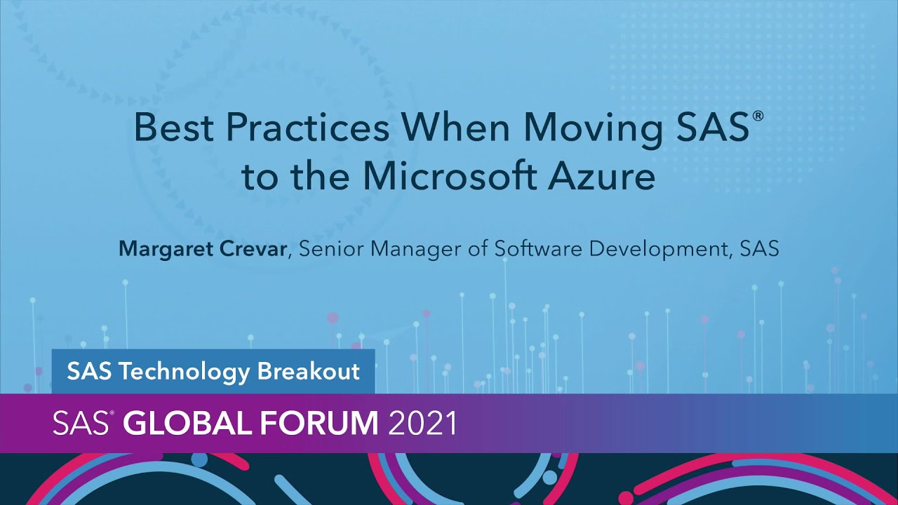 Best Practices When Moving SAS to Microsoft Azure