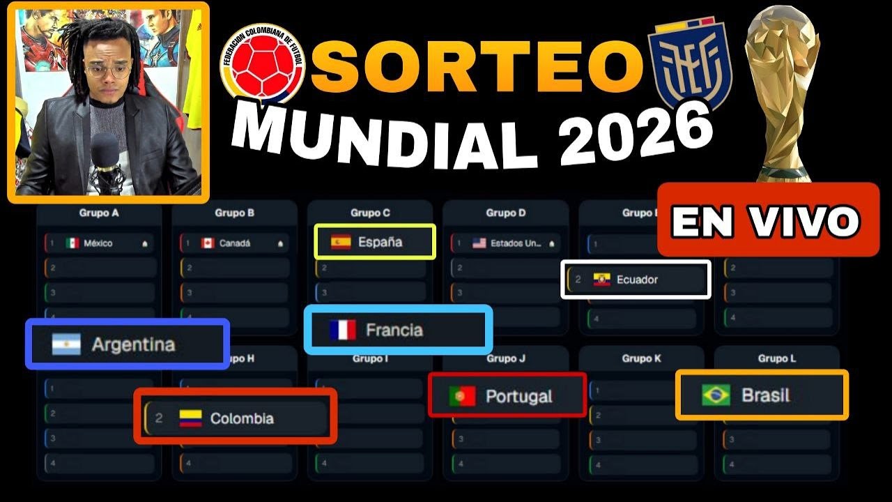 SORTEO MUNDIAL 2026 🔴EN VIVO FASE GRUPOS