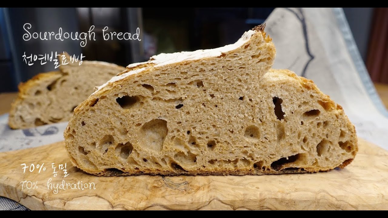 무반죽/ 천연발효빵/ 초간단 건강빵/ 통밀70%/ 독일일상/ Brot mit Sauerteig