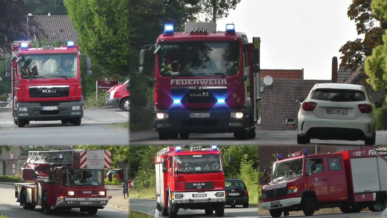 [E57-Sirenen-Alarm/Feuer in Waschanlage] Einsatzfahrten zur Ratsübung in Riemsloh