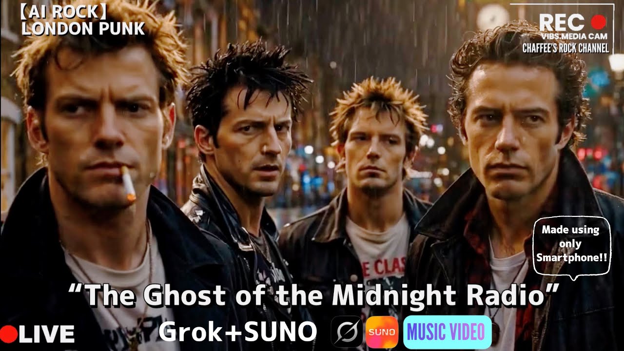 【AI ROCK】 &ldquo;The Ghost of the Midnight Radio&rdquo; London Punk Rock A song created with all AI THE CLASH 