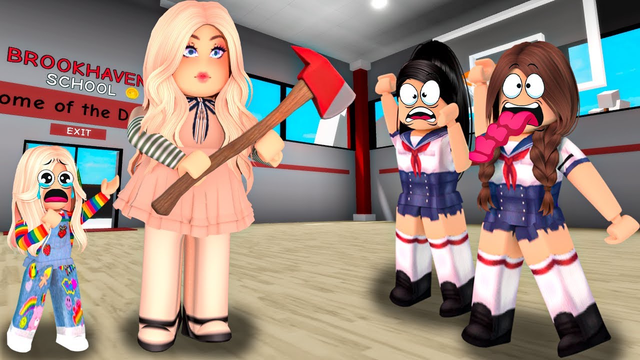MEGAN ME DEFENDEU DAS VALENTONAS DA ESCOLA - HISTORINHA DE BROOKHAVEN RP ROBLOX 🏡