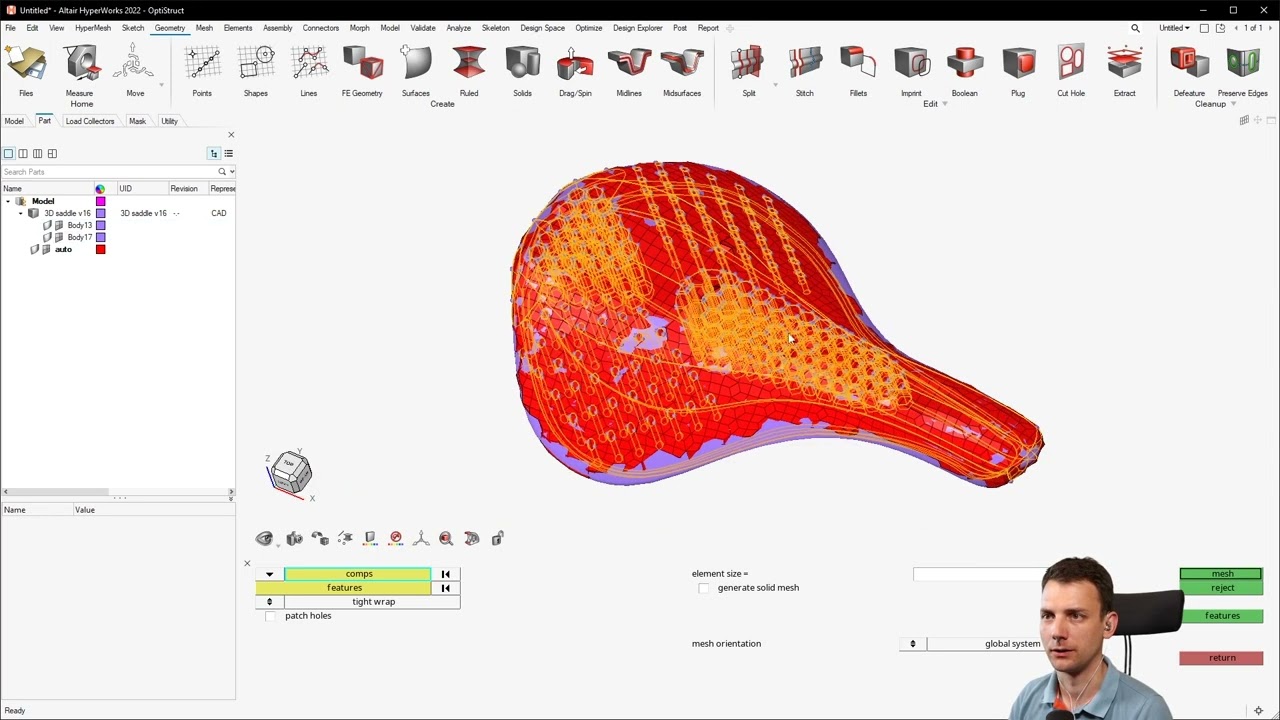 Topology Optimization Voxel Mesh with Non Mappable Geometry