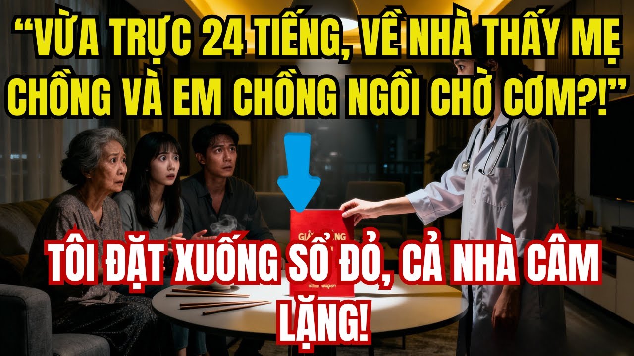 Vừa Trực 24 Tiếng, Về Nhà Thấy Mẹ Chồng Cùng Em Chồng Ngồi Chờ Cơm,Tôi Đặt Xuống Sổ Đỏ,Cả Nhà Im Bặt