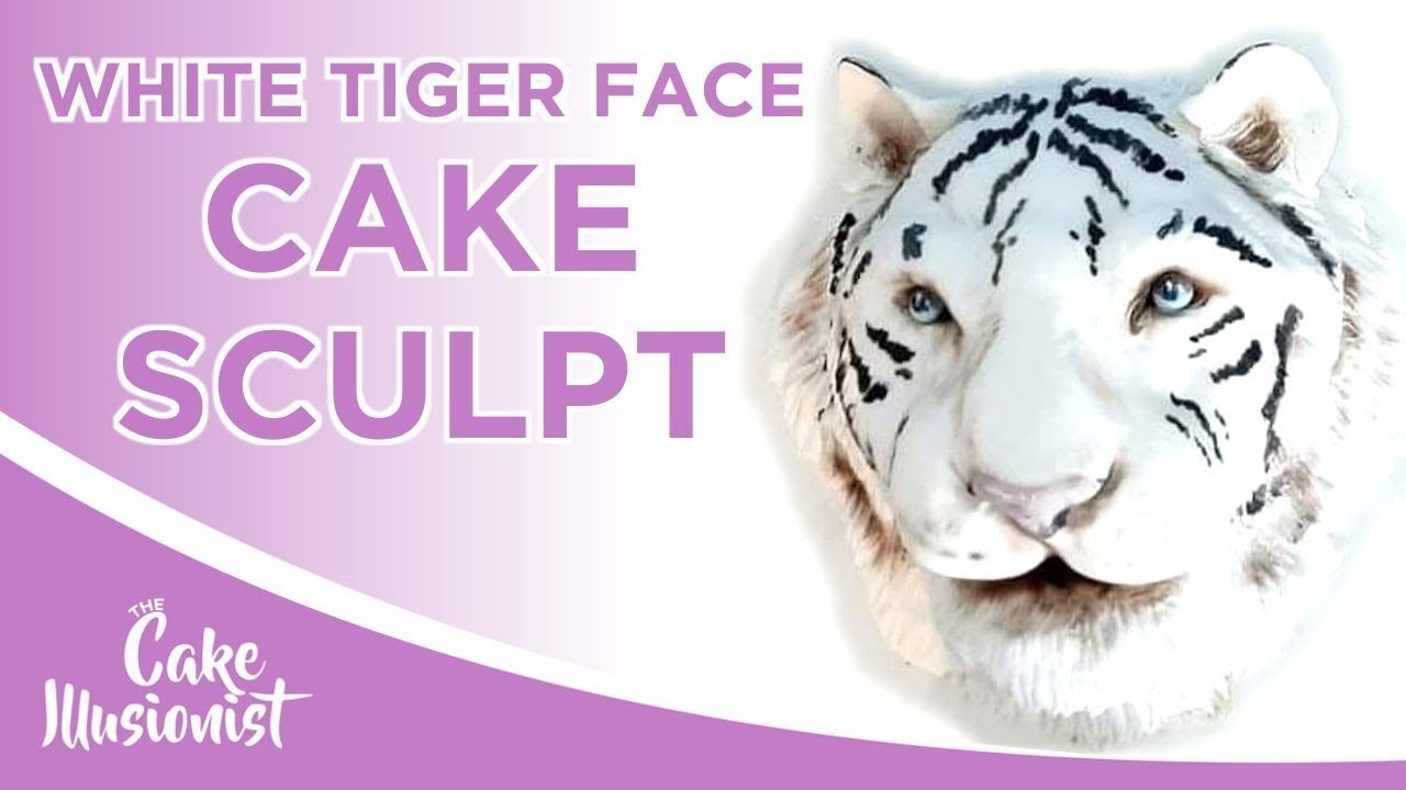 White Tiger Face Cake Sculpt | The Cake Illusionist LIVE