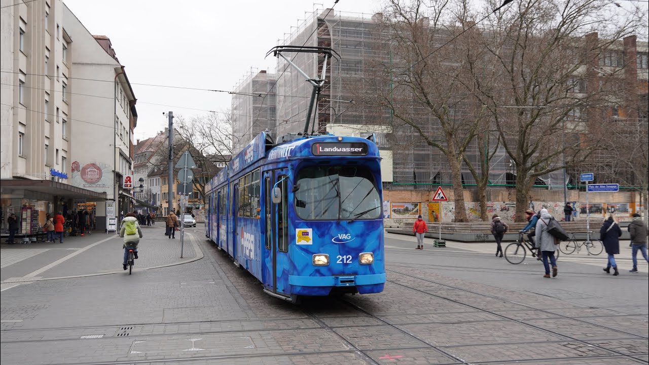 Straßenbahn Freiburg am 09.01.2024