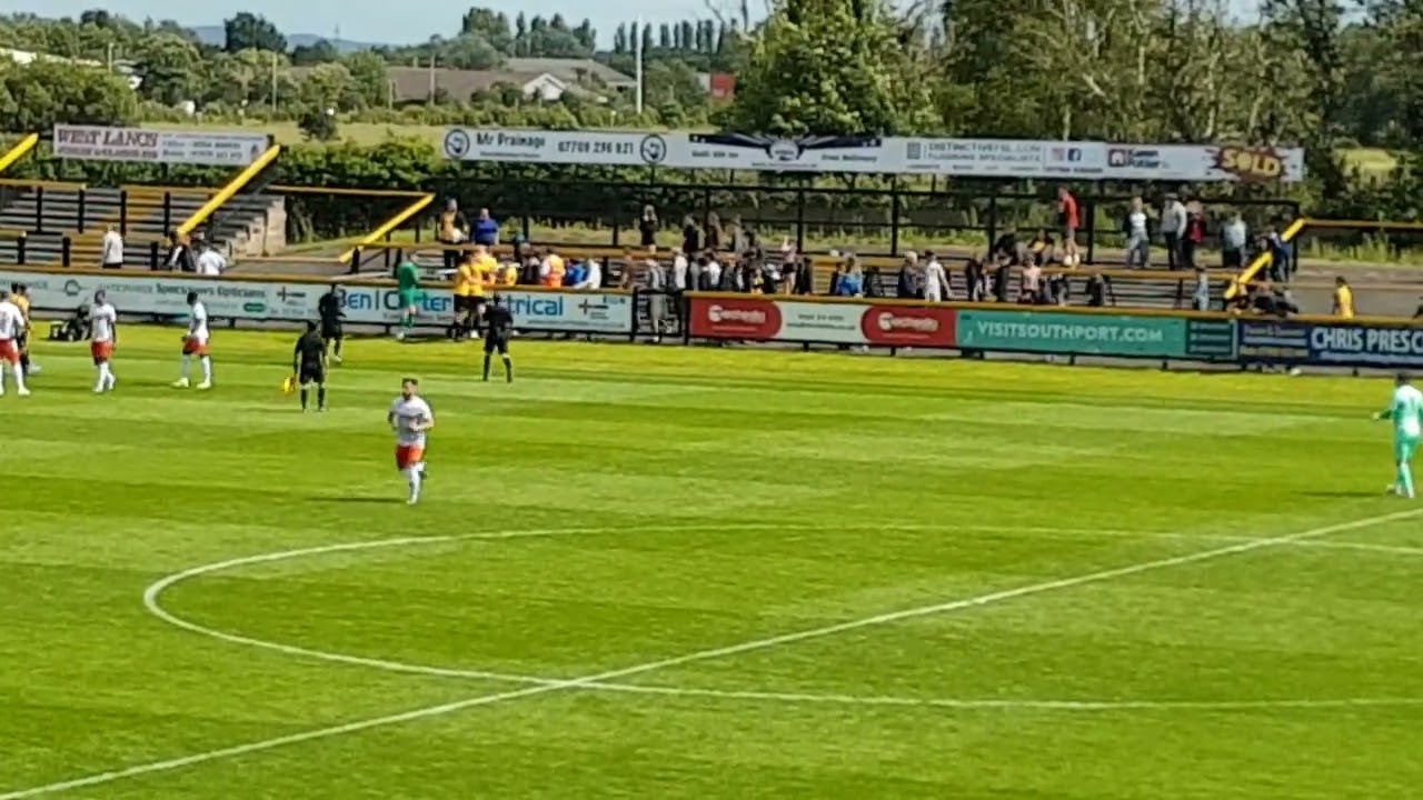 2 July 2022 Southport and Blackpool fans clash