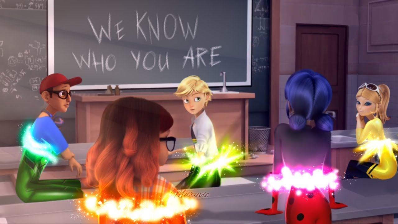 Identities Revealed. Ladybug, Cat Noir, Queen Bee, Rena Rouge | Speededit