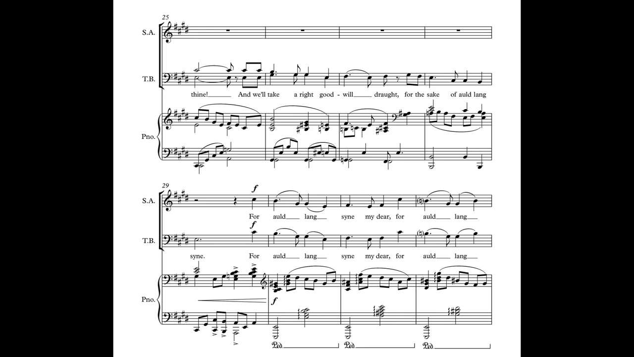 Auld Lang Syne - choir & piano (arr. Farrington)