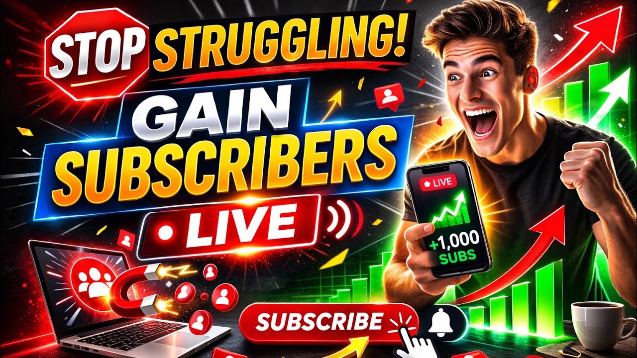 Stop Struggling! Gain Subscribers LIVE 🚀