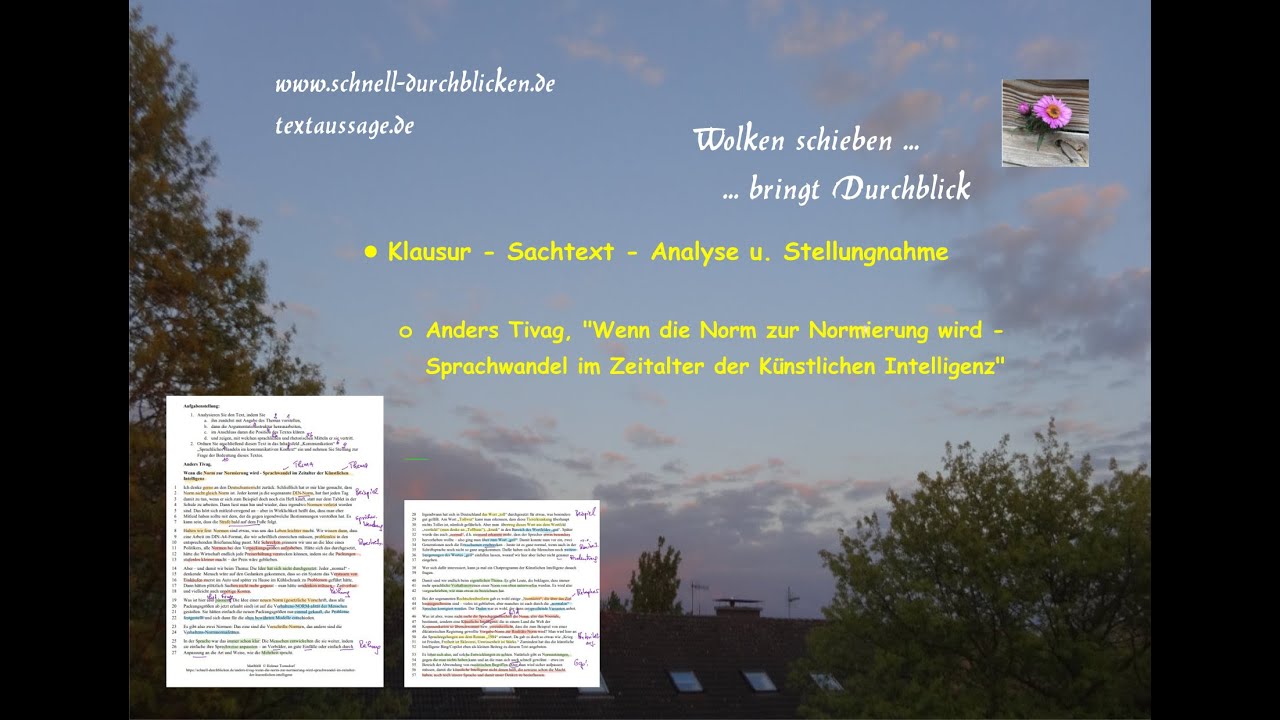 Klausurübung: Sachtext, Sprache, Norm, Politik und Missbrauch der Künstlichen Intelligenz