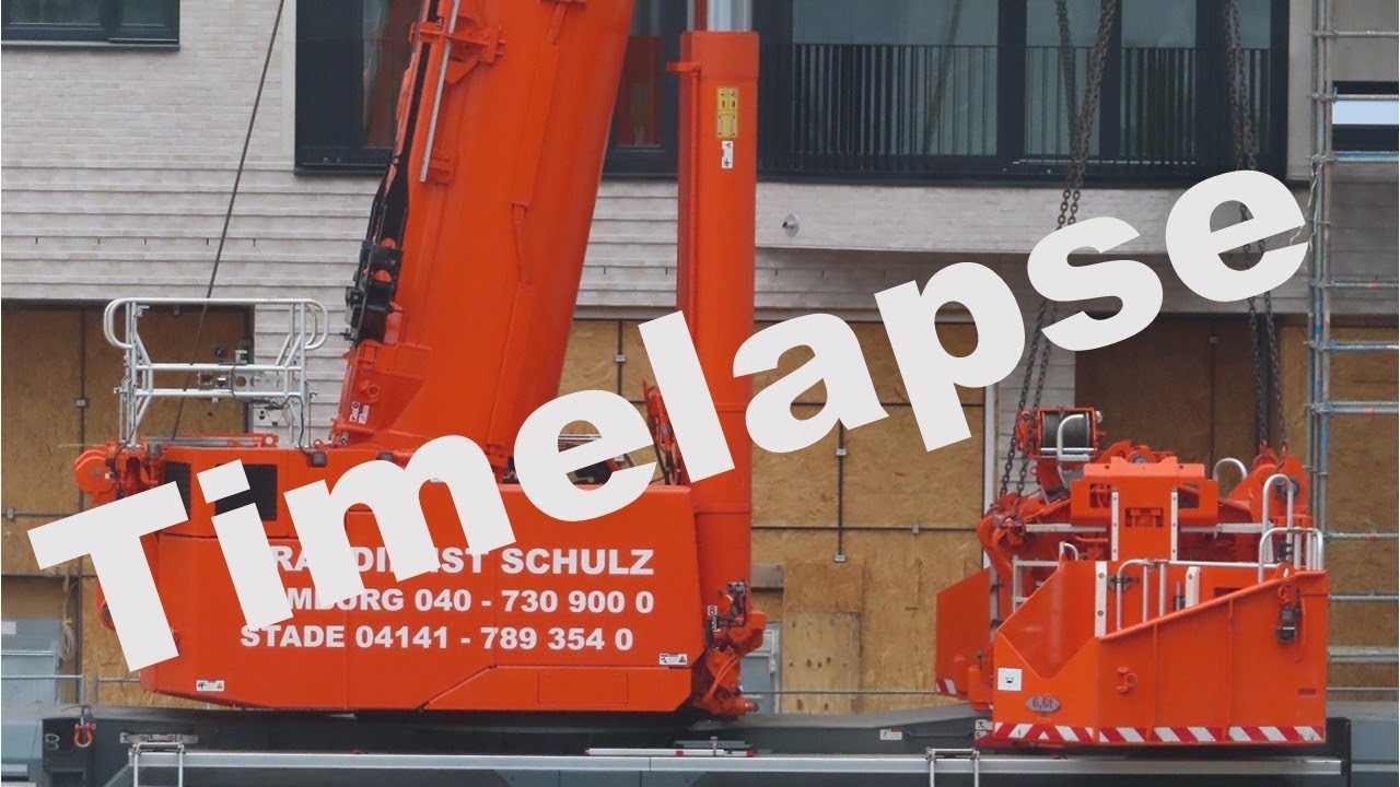 KRANDIENST SCHULZ - Abrüsten LIEBHERR LTM 1650-8.1 - TIMELABSE