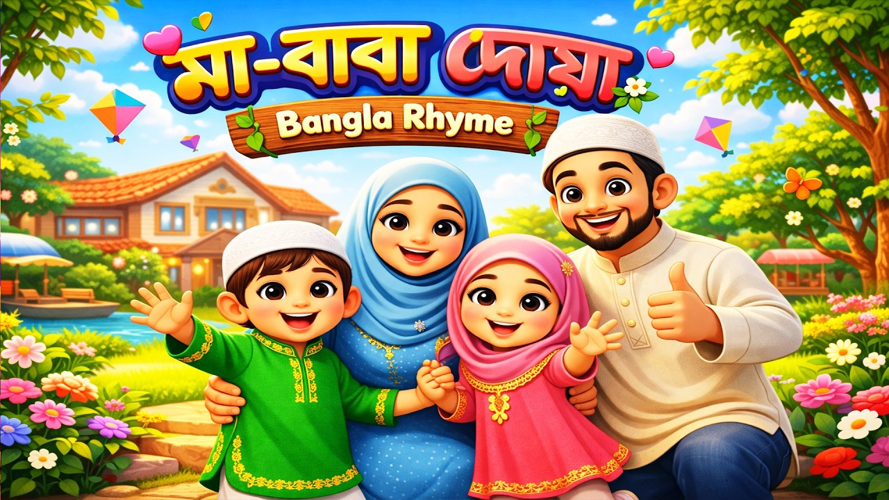 মা-বাবার দোয়া | Ma-Babar Dua | Bangla Rhymes for Kids | Bengali Nursery Rhyme#AIViralDoctor