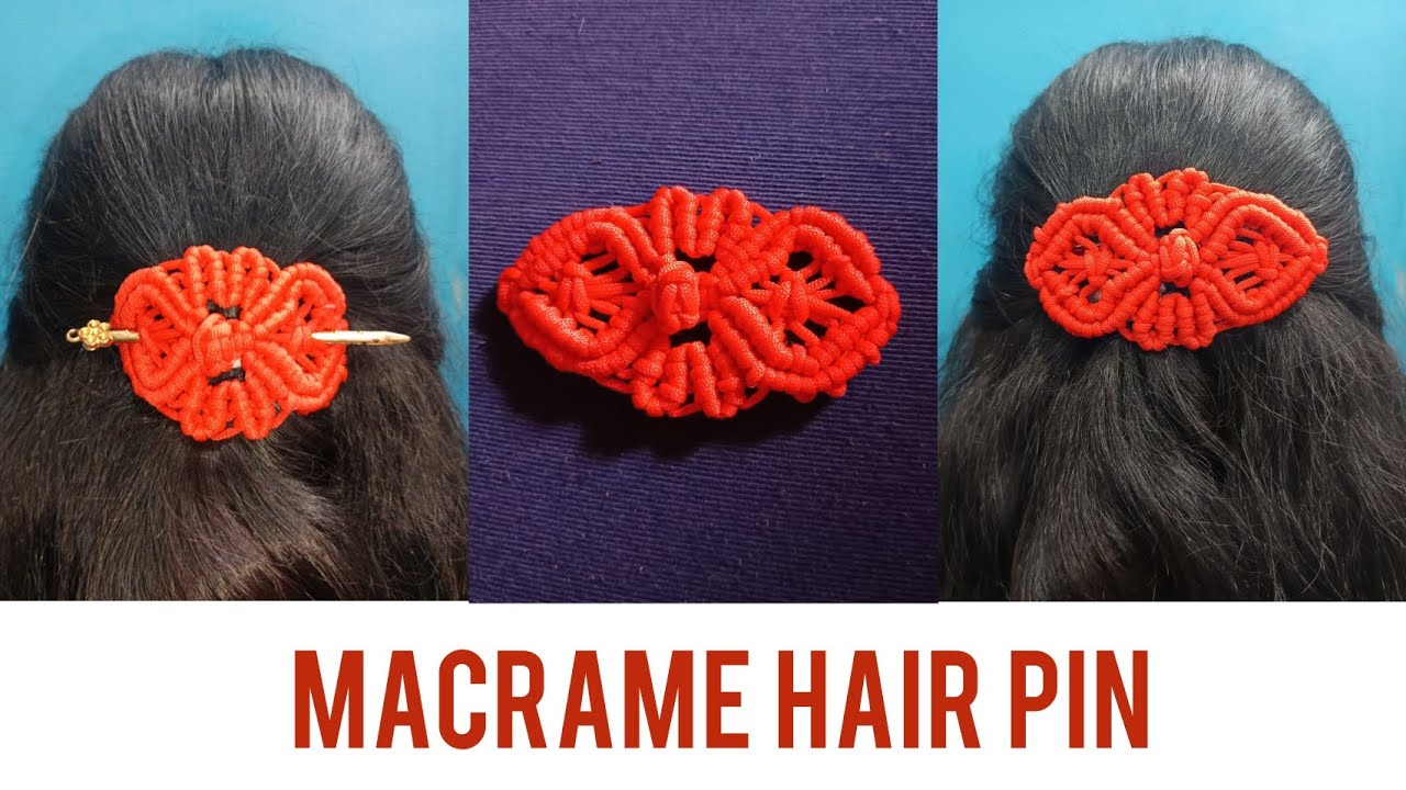 DIY: Macrame Hair Pin / Simple step by step Macrame Tutorial#diy #hairpins#hairpintutorial #macrame