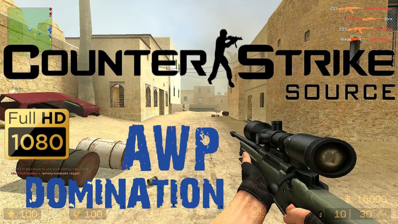 Counter-Strike: Source (2022) - de_dust2_unlimited - Domination with AWP 39-14 (PC HD) [1080p60FPS]