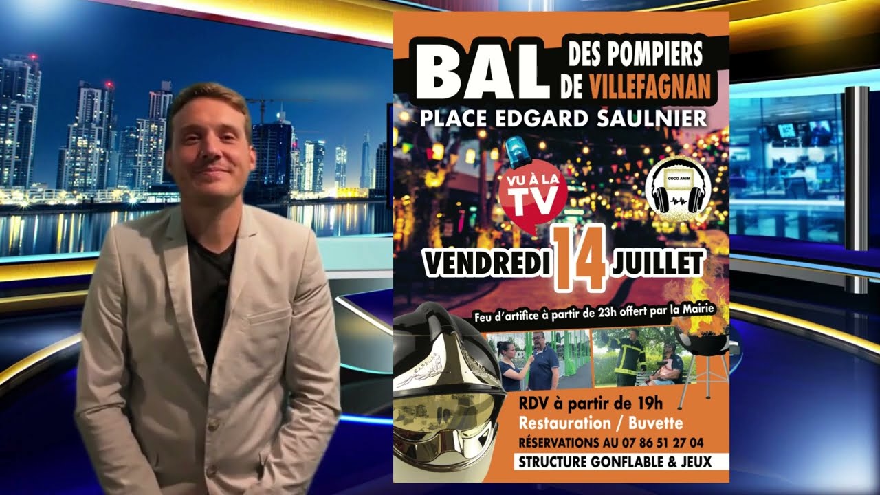 Emission TV - Le bal du 14 Juillet des Pompiers de Villefagnan 2023 prend une tournure inattendue