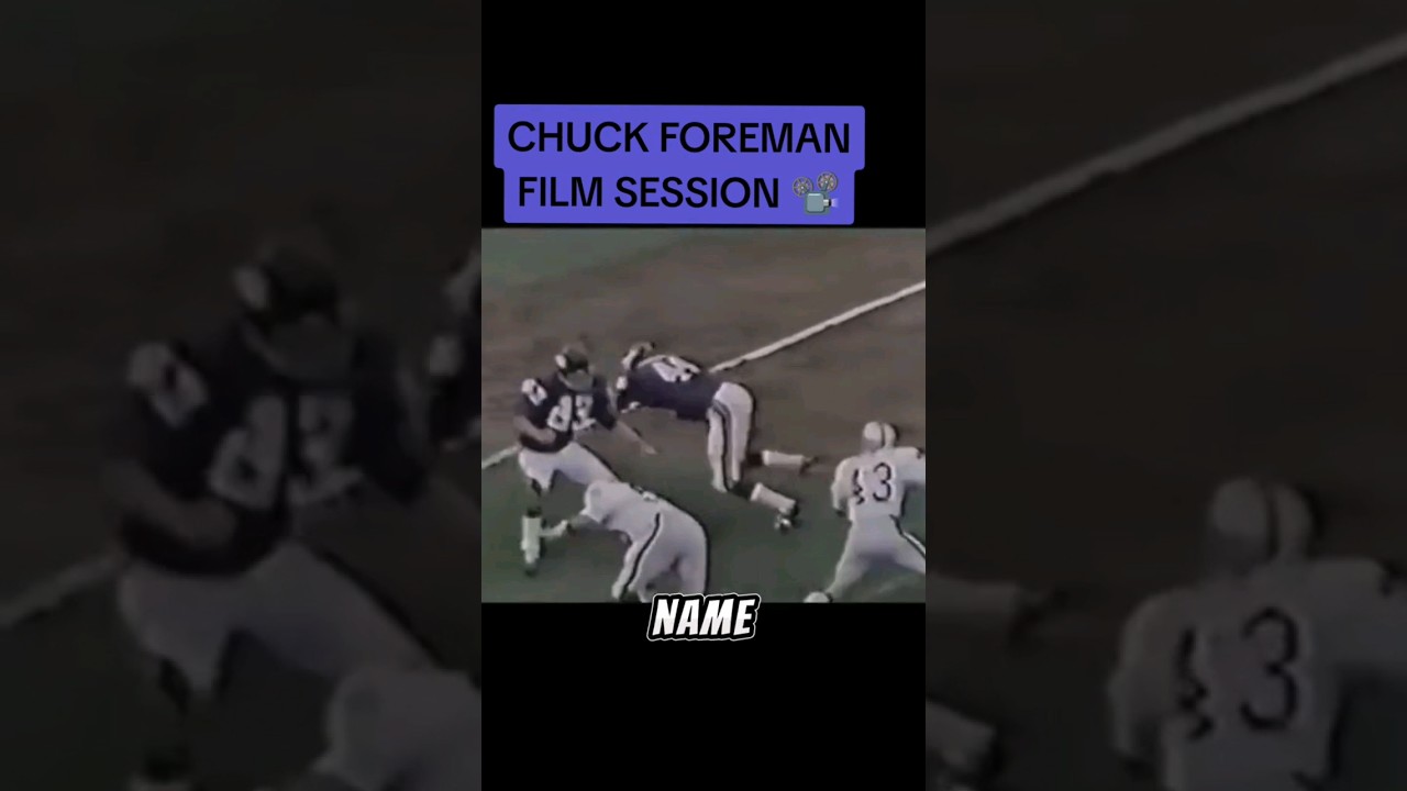 CHUCK FOREMAN FILM SESSION #nflhistory #minnesotavikings