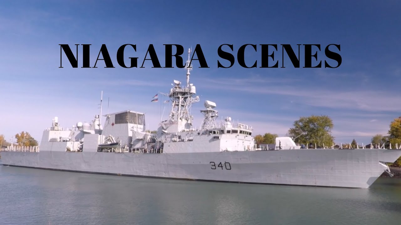 Canadian Navy Ship HMCS ST JOHN'S on the Welland Canal