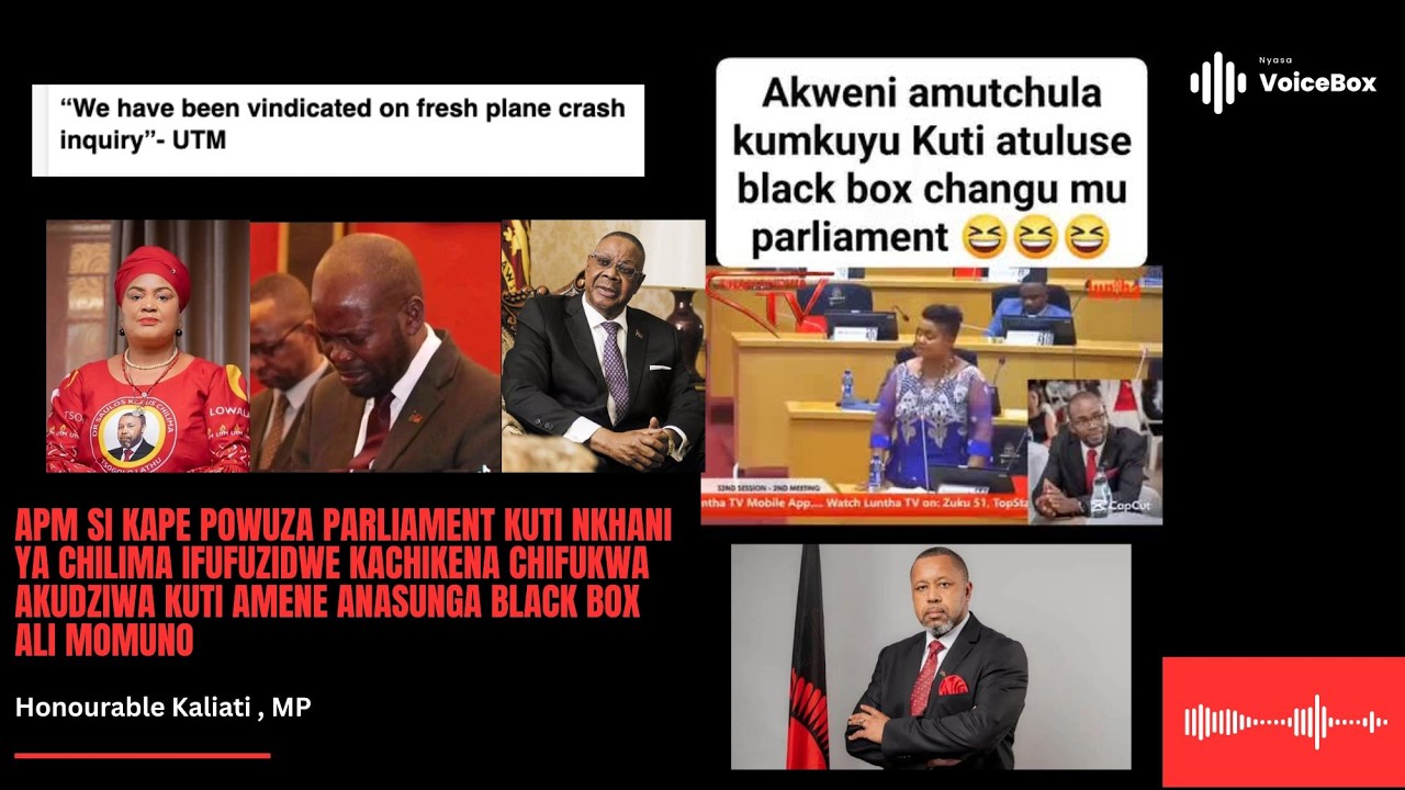 APM Sikape Pa Nkhani Ya Chilima Akudziwa Kuti Amene Ali Ndi  Black Box Ali Momuno - Patricia Kaliati