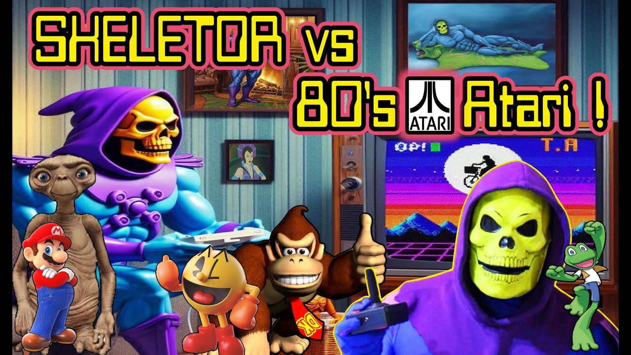 Skeletor Plays Pac-Man and other 80's Atari Games for the first time!