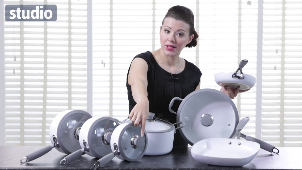 Studio - 7 Piece Professional White Cookware Set