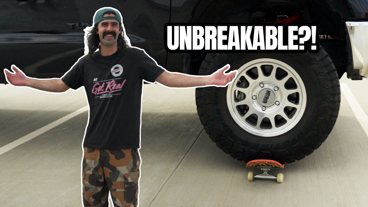 Testing The Strongest Skateboard In The World (Ran Over By A Truck)